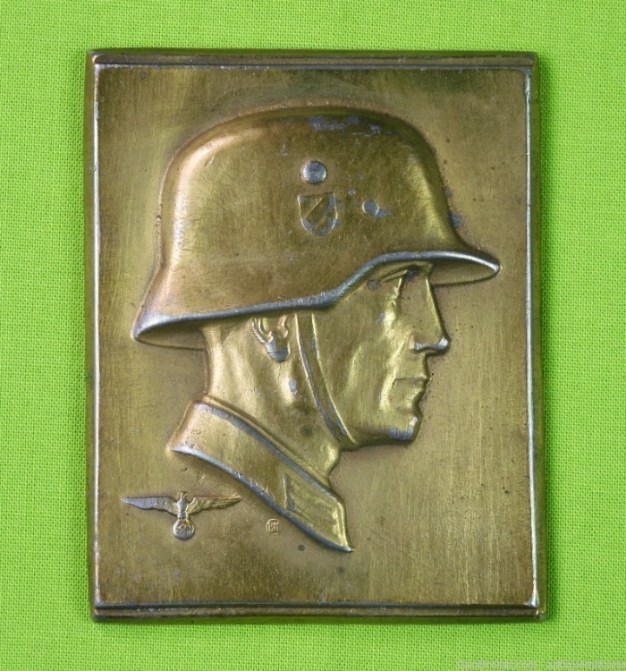 German Germany  WW2 Maker Marked Table Medal Plaque-img-0