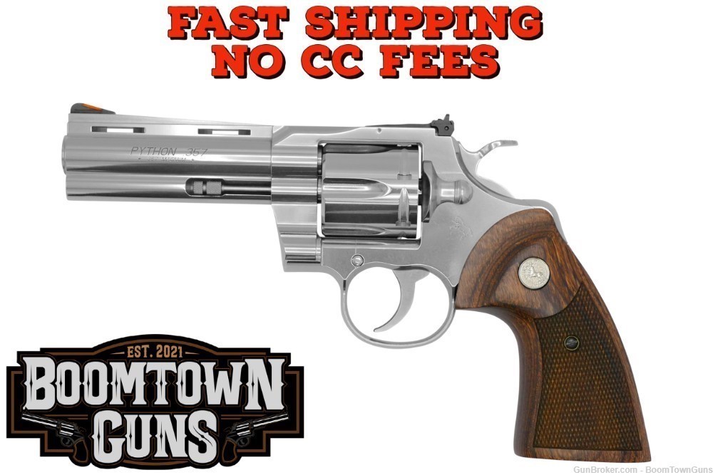 Colt Python .357mag 4.25'' stainless walnut 6rd (PYTHON-SP4WTS) -img-0