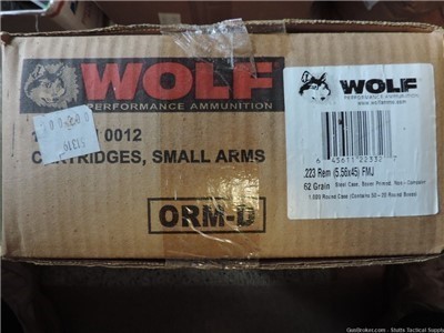 Wolf 223/556 W223PRIMBRASS Primed Reloading Brass Case 250 Pieces  (W223PRIMBRASS)