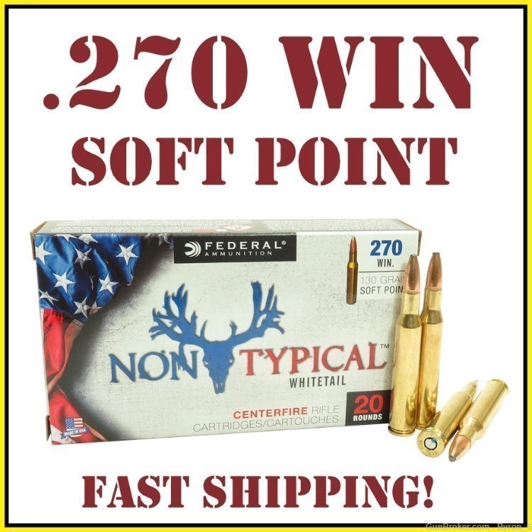 20rds Federal Non-Typical™ .270 WIN 130gr JSP 270DT130 + FAST SHIPPING-img-0