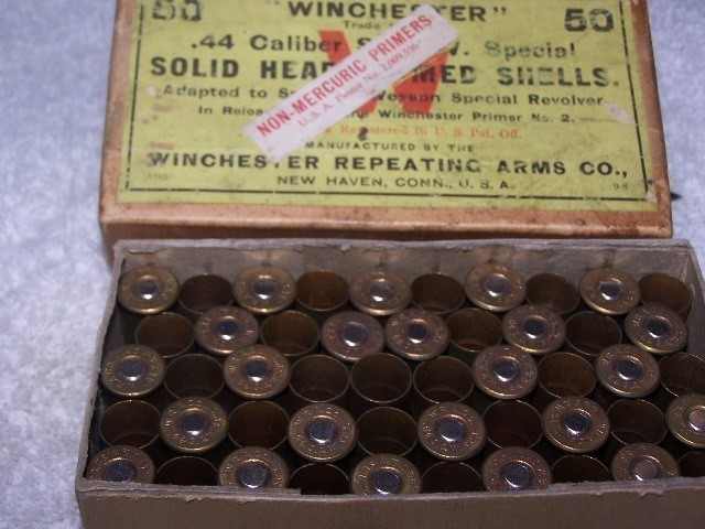 Winchester 44 Special Primed Empties shells Over Label-img-1