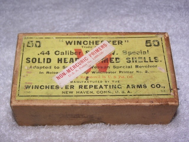 Winchester 44 Special Primed Empties shells Over Label-img-0