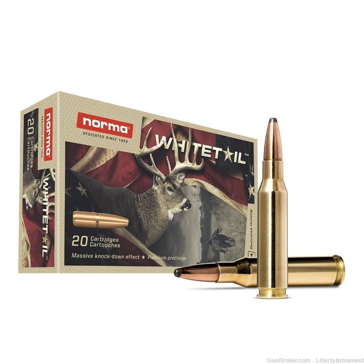 7mm-08 Rem Ammo 150 gr Norma Whitetail Hunting Ammunition-img-1