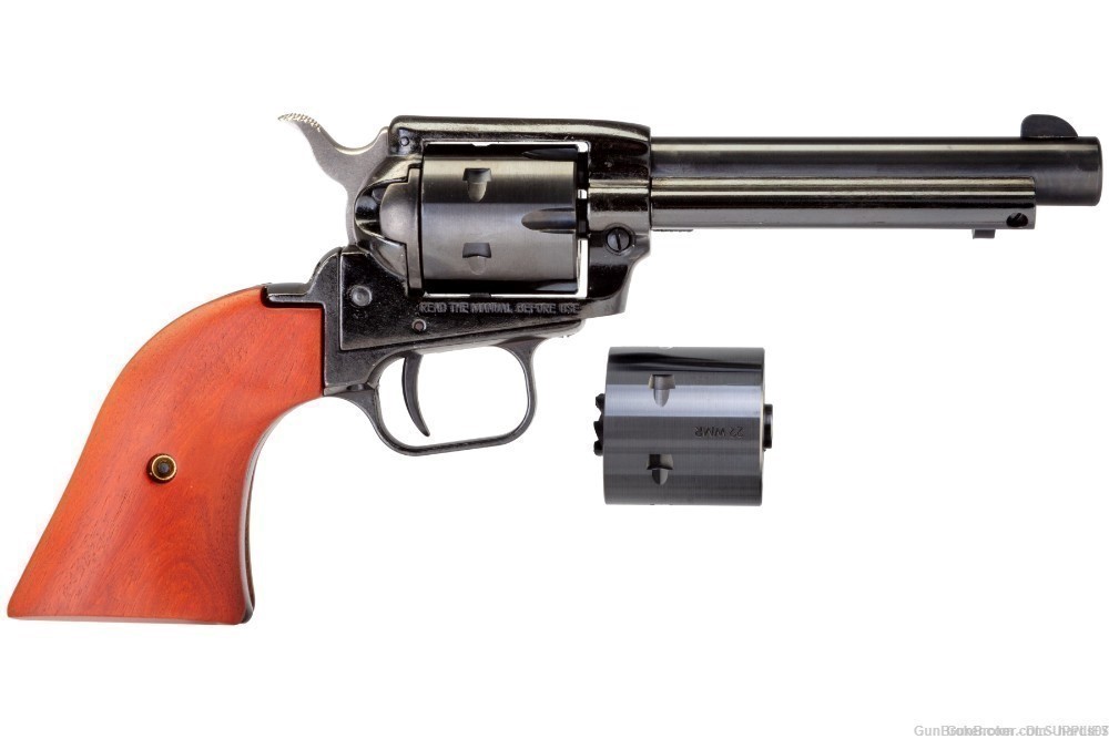 HERITAGE ROUGH RIDER BLUED SINGLE ACTION COMBO 6 RND 4.75" BBL .22LR/.22WMR-img-0