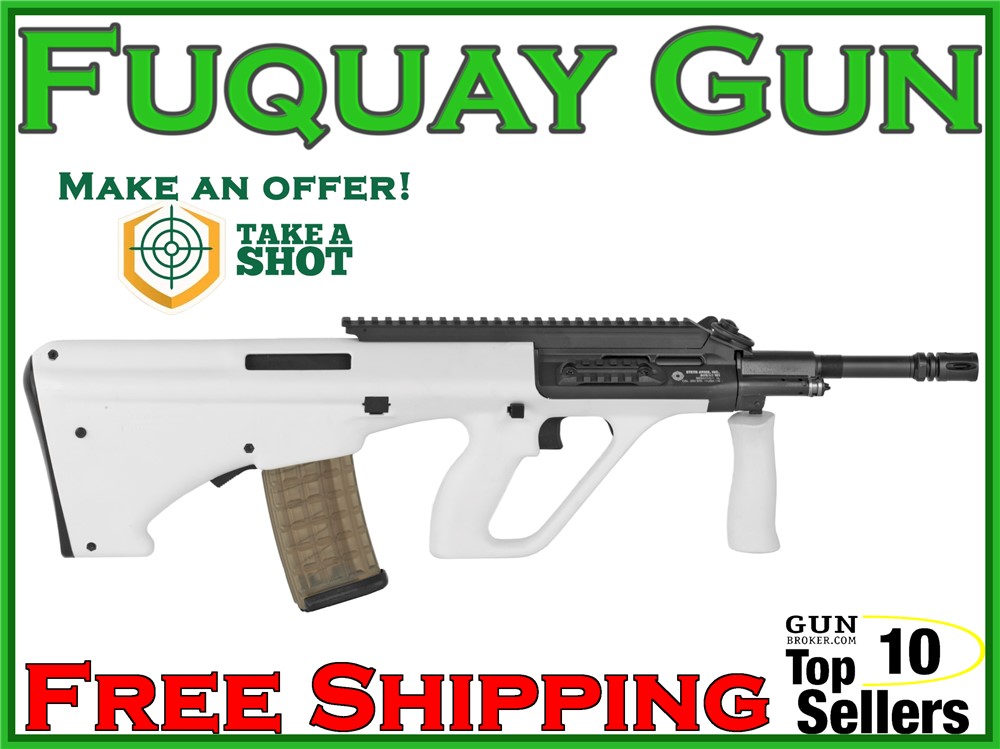Steyr AUG A3 M1 5.56 NATO 16.3" White AUGM1WHIEXT Steyr-AUG-img-0