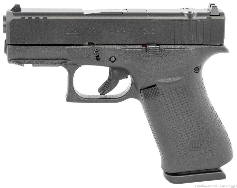 Glock PX4350201FRMOS G43X MOS 9mm 3.41" 10+1 Black Frame MOS nDLC Slide OR-img-1