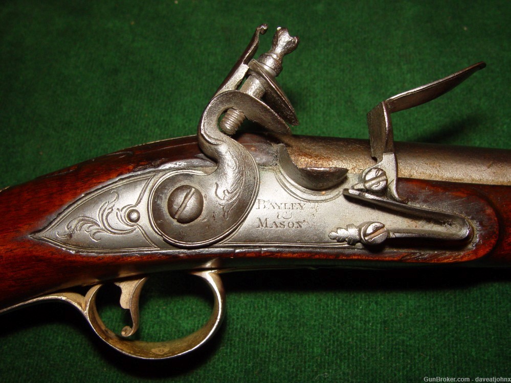 French & Indian Wars "Bayley & Mason" 60 cal.  Flintlock Horseman's Pistol-img-13
