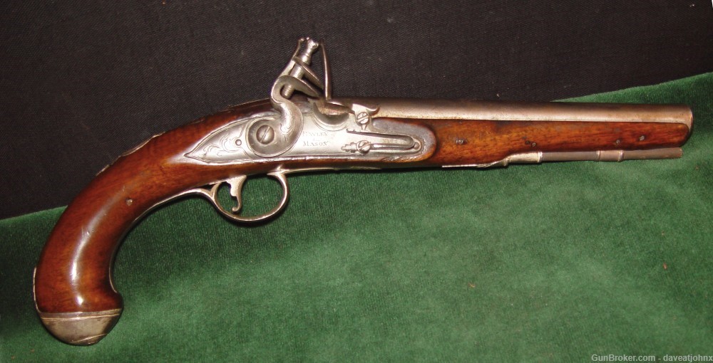 French & Indian Wars "Bayley & Mason" 60 cal.  Flintlock Horseman's Pistol-img-0