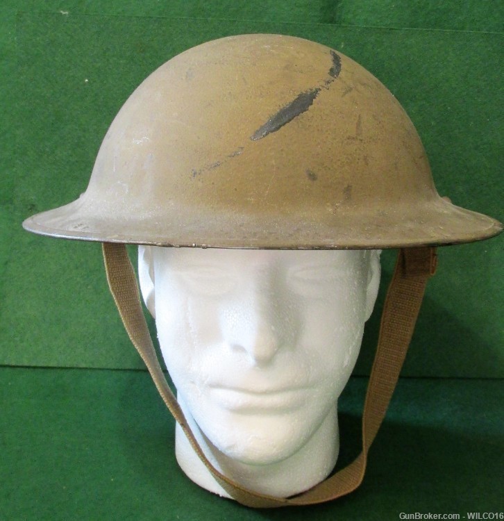 RARE Nationalist Chinese used British produced WWII combat helmet. -img-3