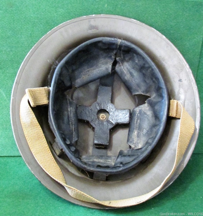 RARE Nationalist Chinese used British produced WWII combat helmet. -img-5