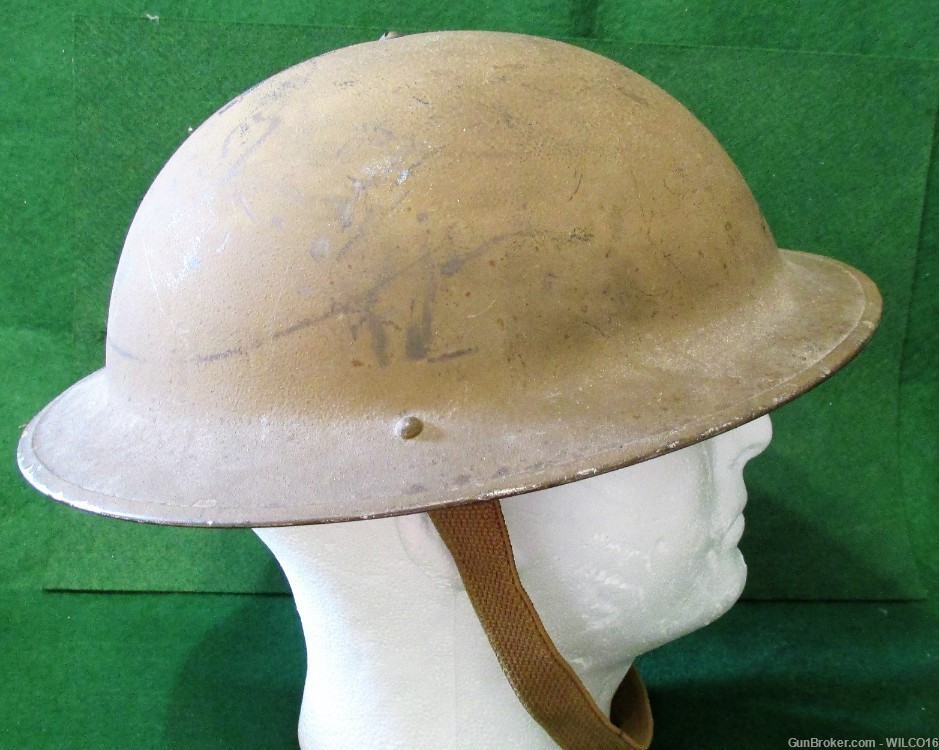RARE Nationalist Chinese used British produced WWII combat helmet. -img-6
