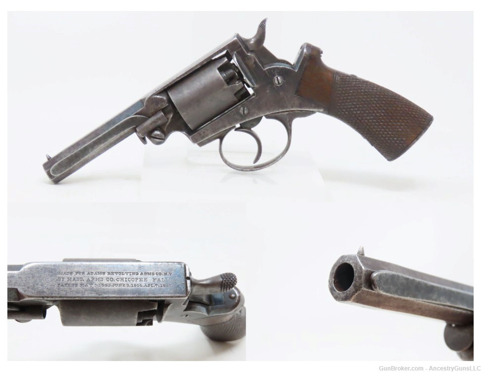 c1861 MASS. ARMS ADAMS PATENT Pocket Revolver .31 Percussion RARE-img-0