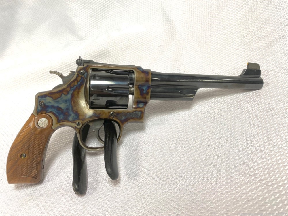 Smith and Wesson Model 24-5 Case Hardened with the box-img-0