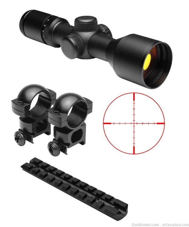 NcStar 3-9x42 illuminated Compact Scope w/ Rings + Mount for Ruger 10/22-img-0