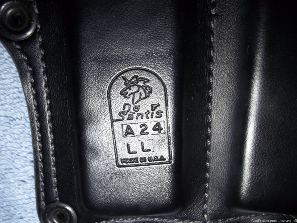 Colt Govt 1911 Desantis L/H Leather Shoulder Holster Gold Cup Delta Elite -img-8