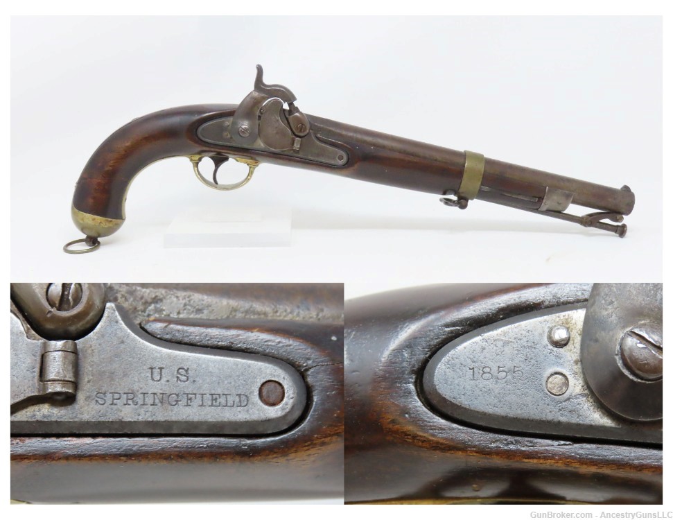 CIVIL WAR Era U.S. SPRINGFIELD Model 1855 MAYNARD Percussion Pistol-Carbine-img-0