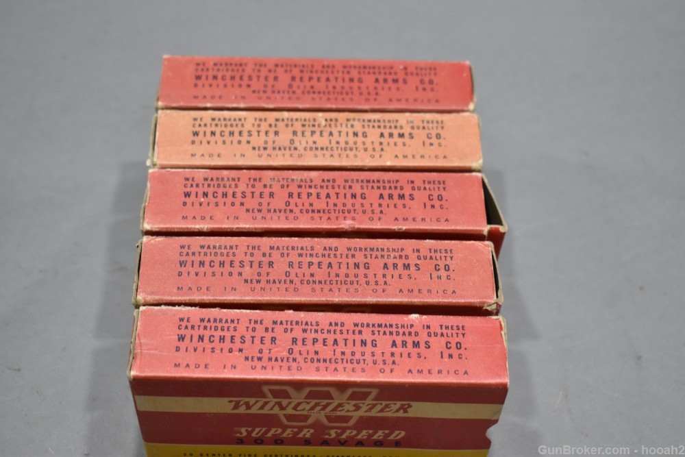 5 Boxes 100 Rds Winchester Super Speed 300 Savage 150 G Hollow Point -img-2