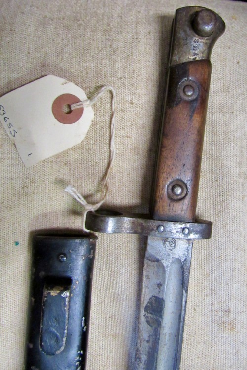 Steyr Austrian Model 1895 Mannlicher Bayonet Czech Marked & Scabbard-img-1