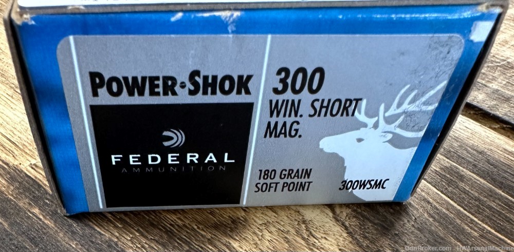 Federal Power Shock 300 Win Short Mag 180gr 20rnd box-img-1