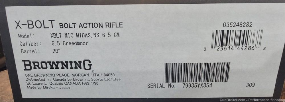 Browning X-Bolt Micro Midas 6.5 Creedmoor 20" Barrel-img-11