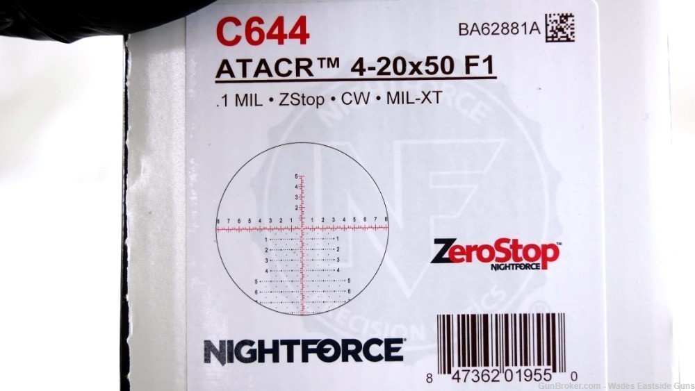 NIGHTFORCE ATACR 4-20X50 F1 MIL-XT RETICLE FREE SHIPPING C644-img-5
