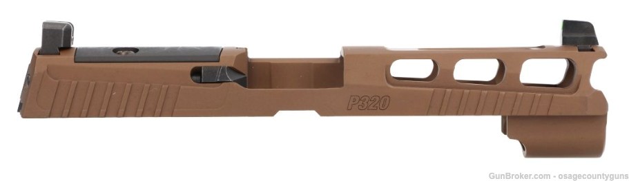 Sig Sauer P320 Pro-Cut Slide Assy - Suppressor Sights - Coyote Brown-img-2