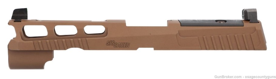 Sig Sauer P320 Pro-Cut Slide Assy - Suppressor Sights - Coyote Brown-img-1