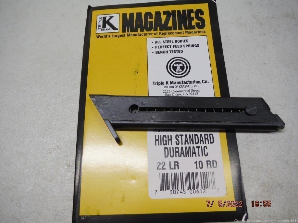 High Standard Duramatic 22 LR Magazine 10Rd-img-0