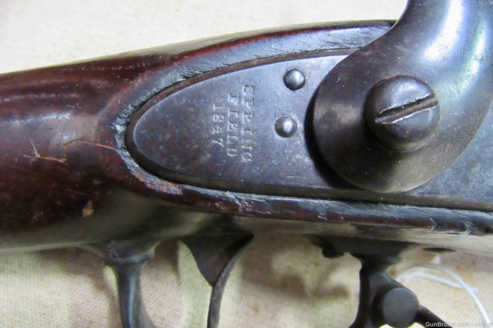 Confederate Altered 1847 Dated Model 1842 Springfield Civil War Musket-img-2
