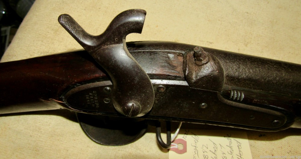 Confederate Altered 1847 Dated Model 1842 Springfield Civil War Musket-img-6