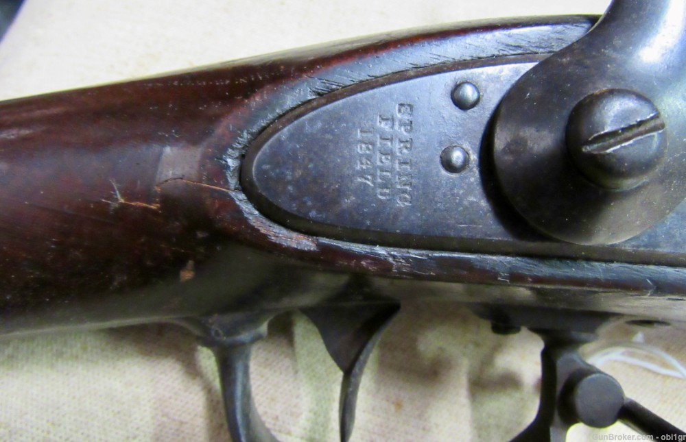 Confederate Altered 1847 Dated Model 1842 Springfield Civil War Musket-img-3