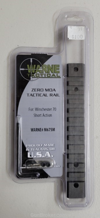 Warne Tactical Winchester 70 short action 0 MOA rail M675M-img-0