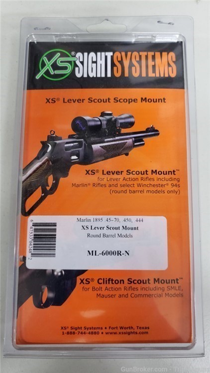 XS sight systems scout mount Marlin 1895 for round barrels only ML-6000R-N-img-1