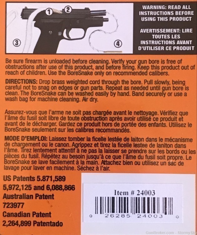 Hoppe's BoreSnake - .40 -.41 Caliber Pistol/Handgun 24003-img-3