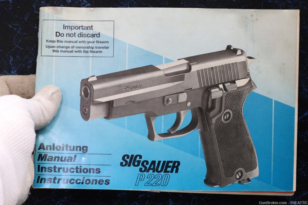 1ST YEAR SIG SAUER P220 9MM W/ BOX, MANNUAL, & TWO MAGAZINES VERY NICE!-img-51