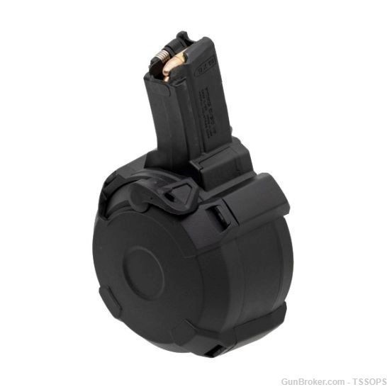 MAGPUL PMAG D-50 MP5 9MM 50 ROUND DRUM MAGAZINE BLACK – MAG1181-BLK-img-0
