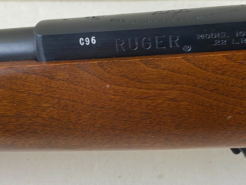 Ruger 10/22 Carbine Canadian Centennial 22 LR 18.5" low serial number-img-10