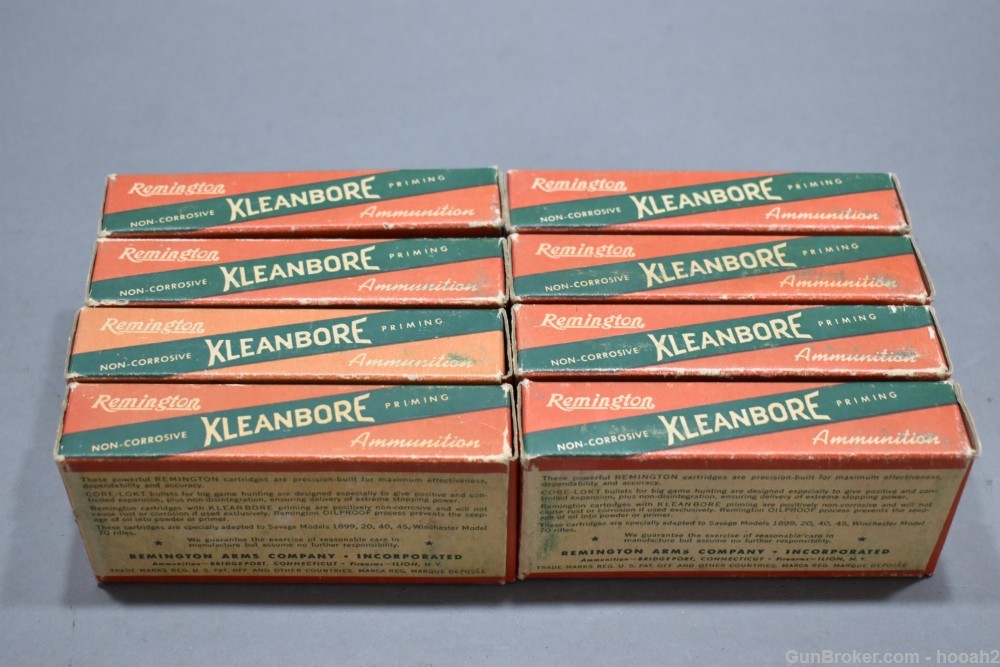 8 Boxes 160 Rds Remington Kleanbore 250 Savage 100 G SP Hi Speed Core Lokt-img-2