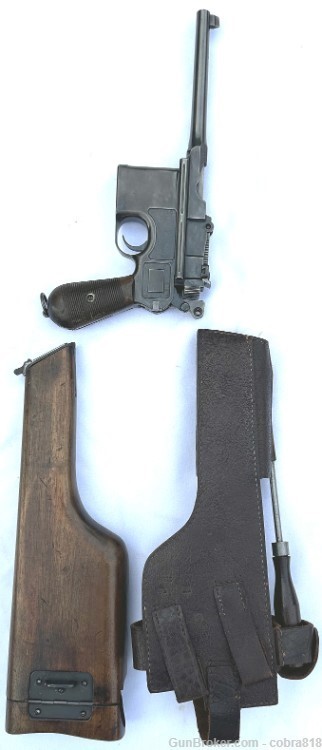 Waffenfabrik Mauser Broomhandle C96 7.63x25mm Semi Auto Pistol, S/N 313639 -img-1