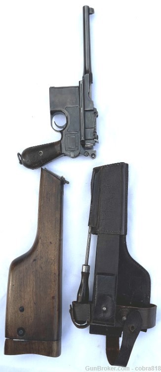 Waffenfabrik Mauser Broomhandle C96 7.63x25mm Semi Auto Pistol, S/N 313639 -img-0