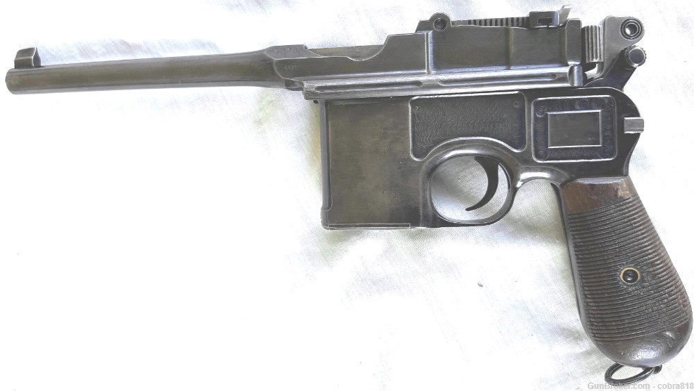 Waffenfabrik Mauser Broomhandle C96 7.63x25mm Semi Auto Pistol, S/N 313639 -img-4