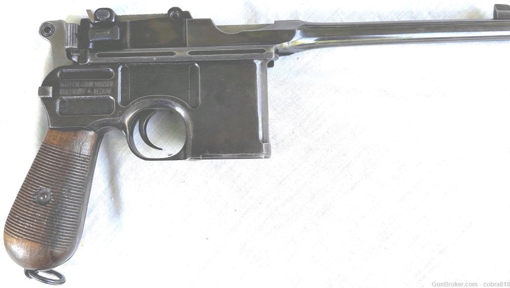 Waffenfabrik Mauser Broomhandle C96 7.63x25mm Semi Auto Pistol, S/N 313639 -img-3