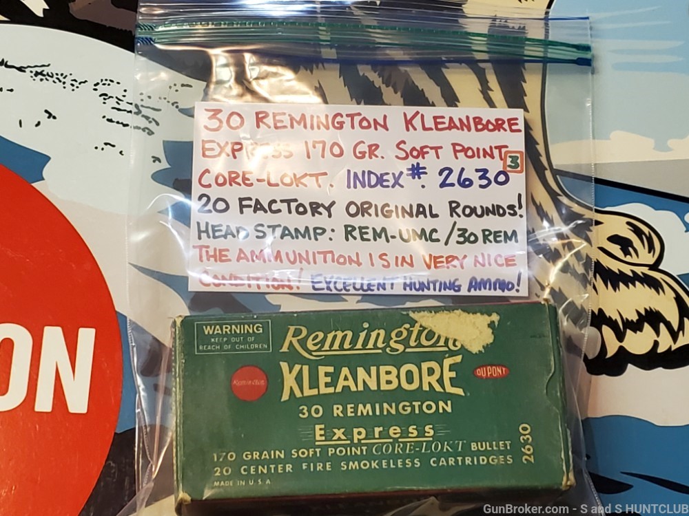 30 Remington Kleanbore 170 GR Soft Point Core-Lokt Model 8 14 81 141 Box 3-img-19