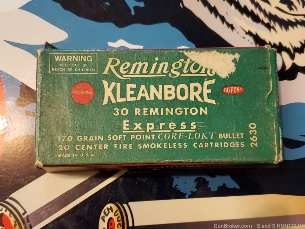 30 Remington Kleanbore 170 GR Soft Point Core-Lokt Model 8 14 81 141 Box 3-img-2