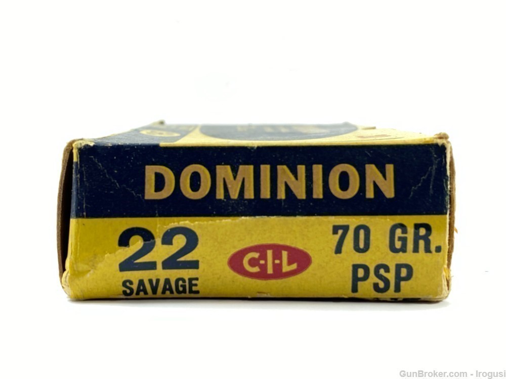 Dominion 22 Savage HP 70 Gr PSP Vintage Ammo FULL BOX-img-4