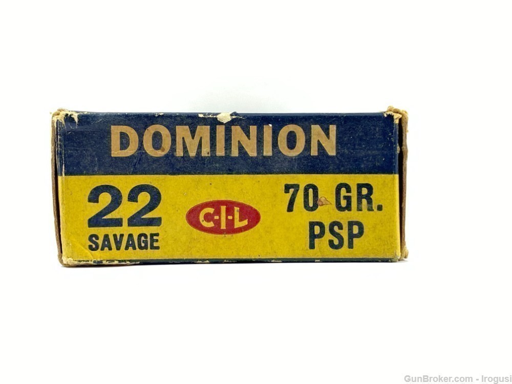 Dominion 22 Savage HP 70 Gr PSP Vintage Ammo FULL BOX-img-5