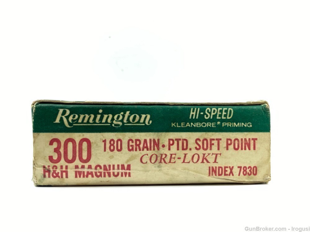 Remington .300 H&H Magnum Mag 180 Gr PSP Core Lokt FULL Vintage Box-img-3