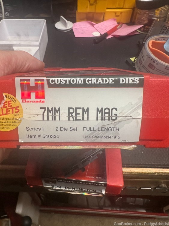 Hornady Custom grade 7 rem mag die set -img-0