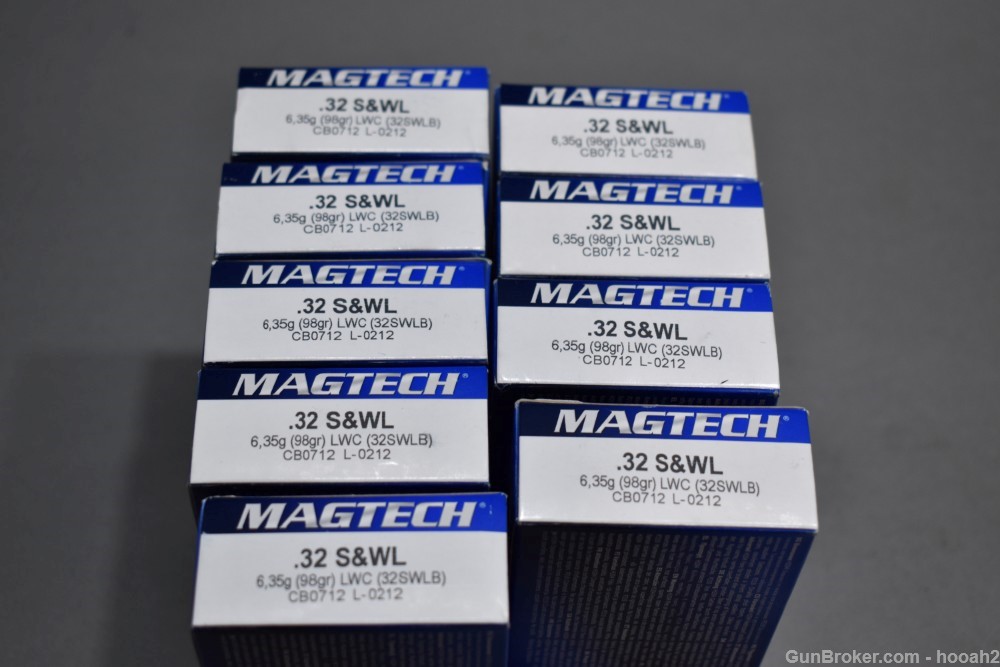 12 Boxes 540 Rds Magtech Aguila & Federal 32 Smith Wesson Long S&W L-img-2