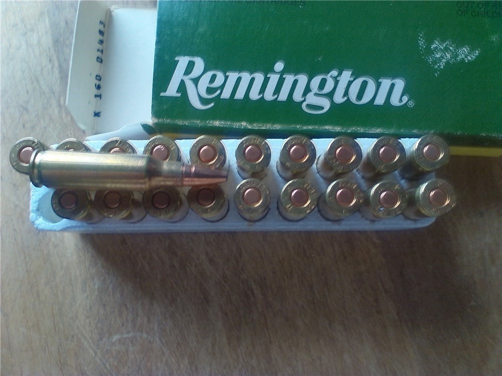 Remington 221 Rem Fire Ball-50 gr. sp ammo-full box 20 rds.plus 3 rds.-img-1